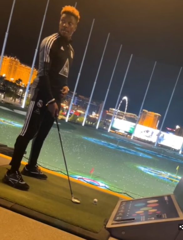 PHOTO Henry Ruggs Playing Top Golf In Downtown Las Vegas