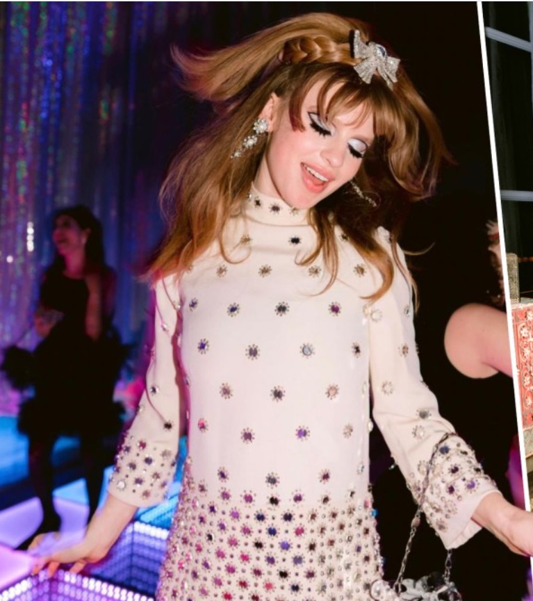 PHOTO Ivy Getty Dancing In The Club With Strobe Lights After Her Wedding Had $10000 Glitter Purse On Her Arm