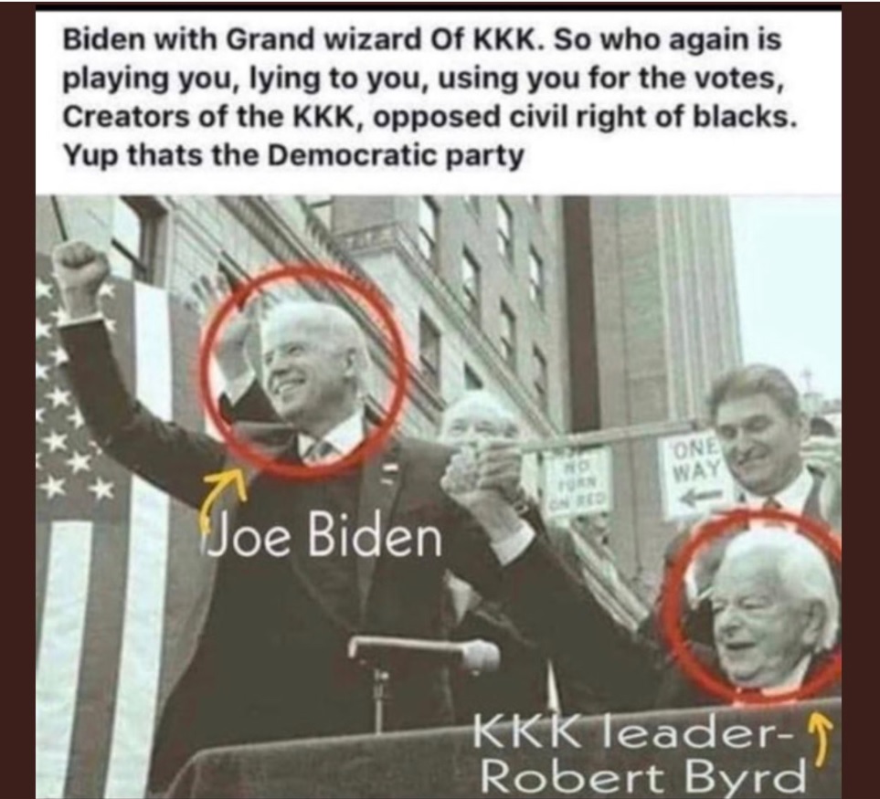 PHOTO Joe Biden's Best Friend Is A White Supremacist But He Called Kyle Rittenhouse A White Supremacist