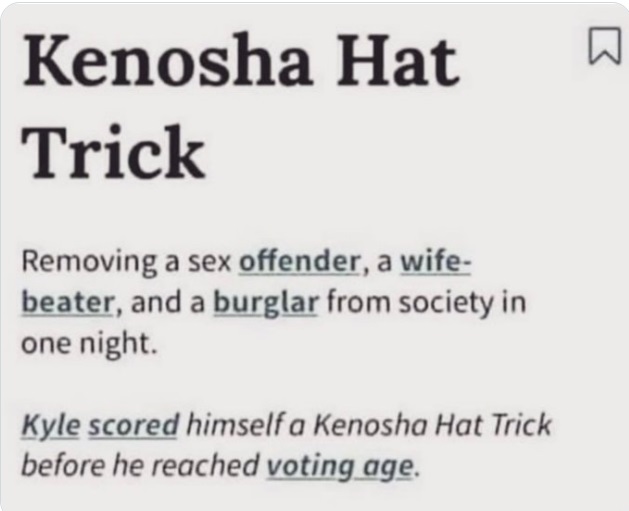 PHOTO Kyle Rittenhouse Is A Kenosha Hat Trick And Scored Himself One Before He Reached Voting Age