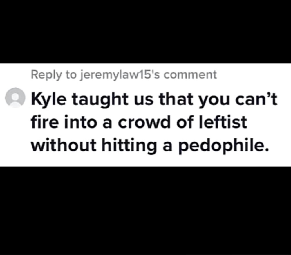 PHOTO Kyle Rittenhouse Taught Us That You Can't Fire Into A Crowd Of Leftist Without Hitting A Pedophile