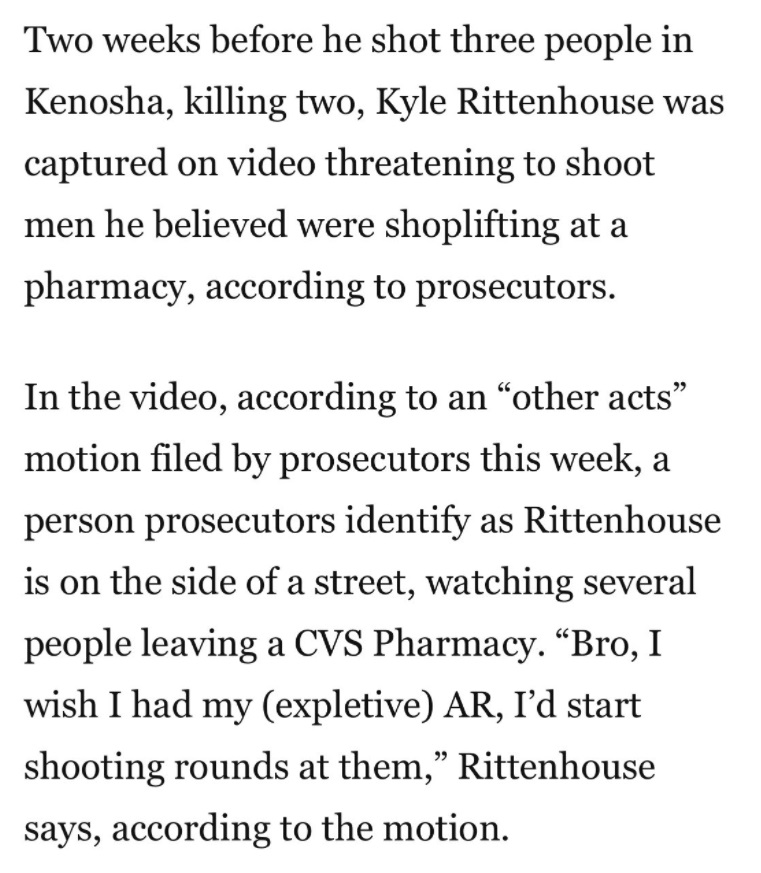 PHOTO Kyle Rittenhouse Threatended To Shoot Shoplifters With An Ar At CVS Pharmacy 2 Weeks Before He Murder People