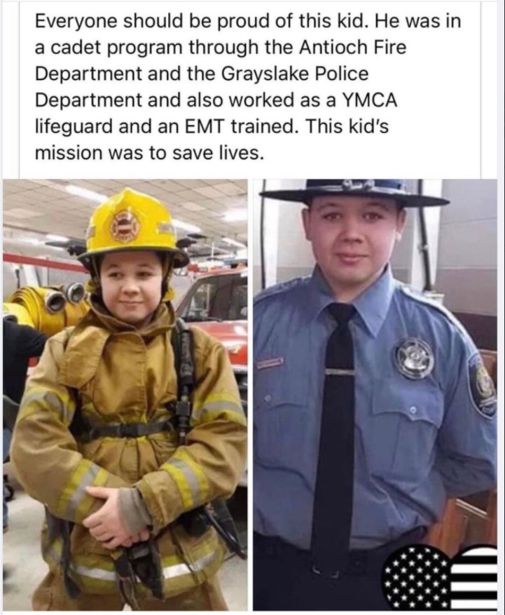 PHOTO Kyle Rittenhouse Was In The Cadet Program At Antioch Fire Department And Grayslake Police Department