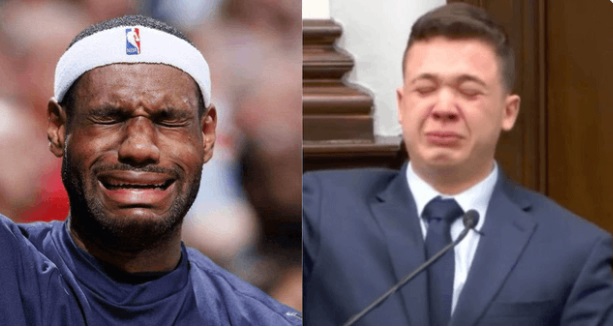 PHOTO Lebron Crying Vs Kyle Rittenhouse Crying