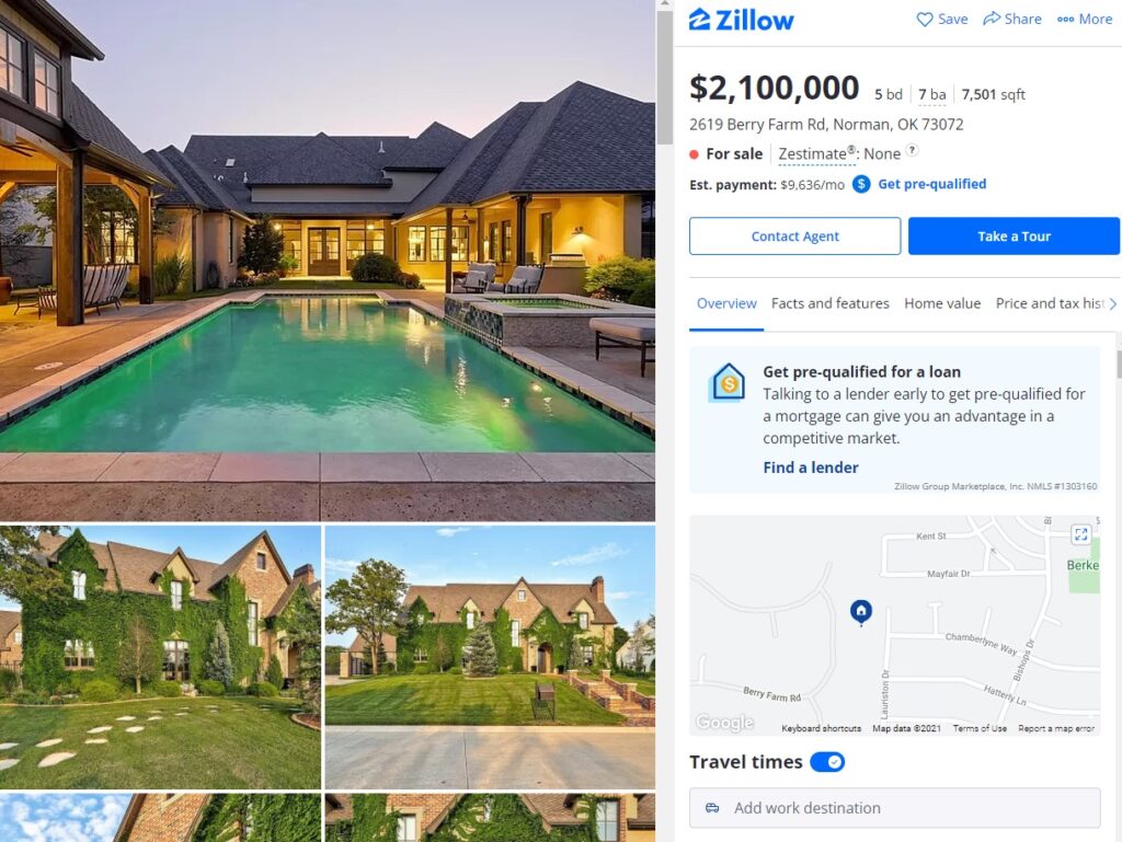 PHOTO Lincoln Riley's $2.1 Million Mansion In Norman Oklahoma Was ...