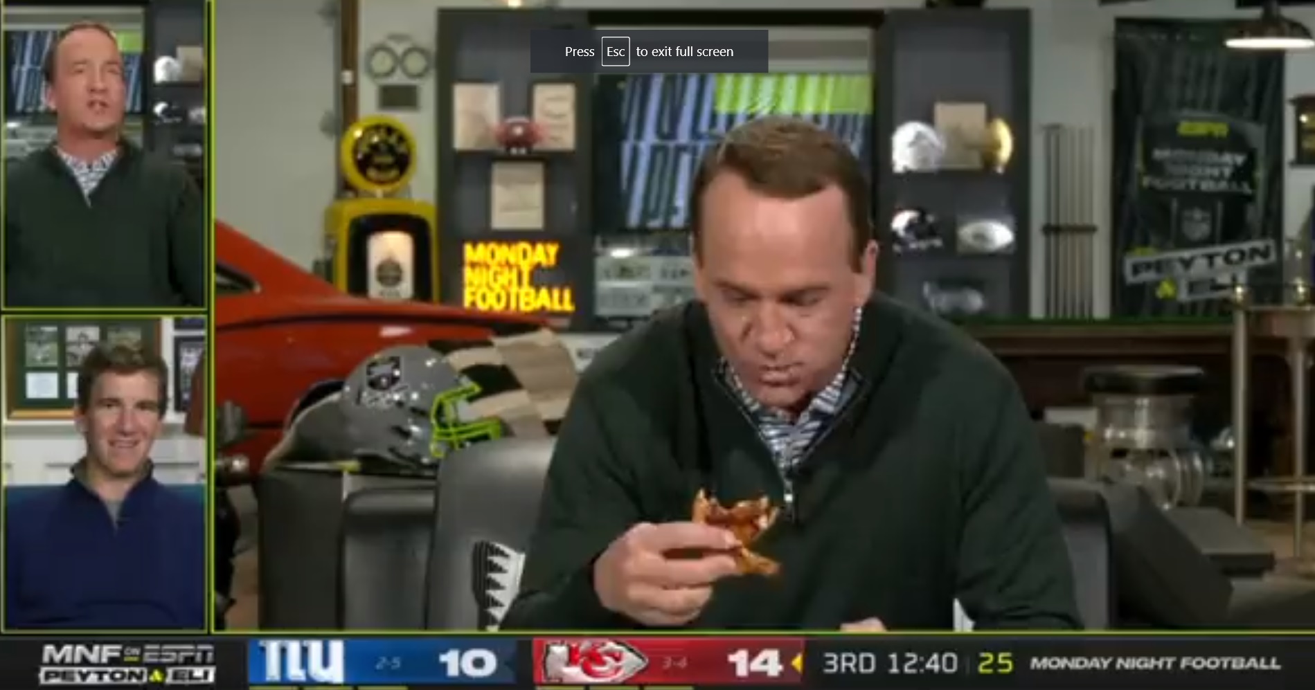 PHOTO Look At The Size Of Chicken Peyton Manning Devoured