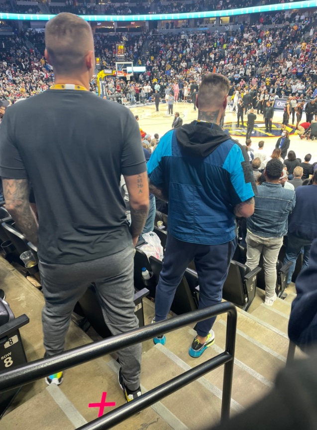 PHOTO Nikola Jokic's Heavily Tatted Brothers Both 7 Feet Tall Ready To Storm The Court And Fight If Someone Threw A Punch At Jokic