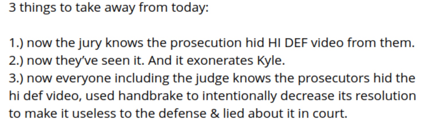 PHOTO Now That The Jury Knows The Prosecution Hid Hi Def Video From Them And They've Seen It Exonerates Kyle