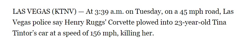 PHOTO Of 45 MPH Road Henry Ruggs Was Traveling On At 156 MPH