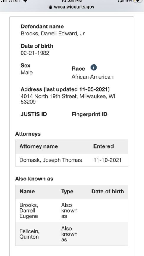 PHOTO Of Darrell Brooks' Home Address In Milwaukee Wisconsin