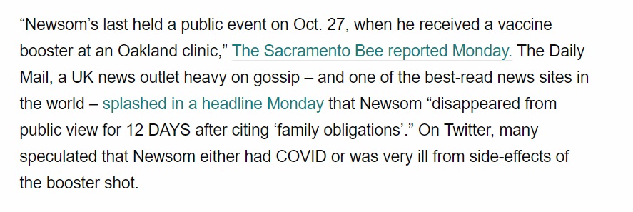 PHOTO The Only Thing Gavin Newsom Has Said Publicly About His Disappearance Is That Family Obligations Are To Blame