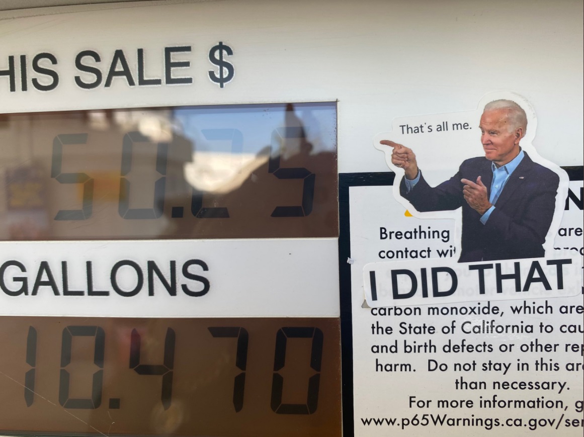 PHOTO Thousands Of Gas Pumps In California Have Joe Biden That's All Me ...