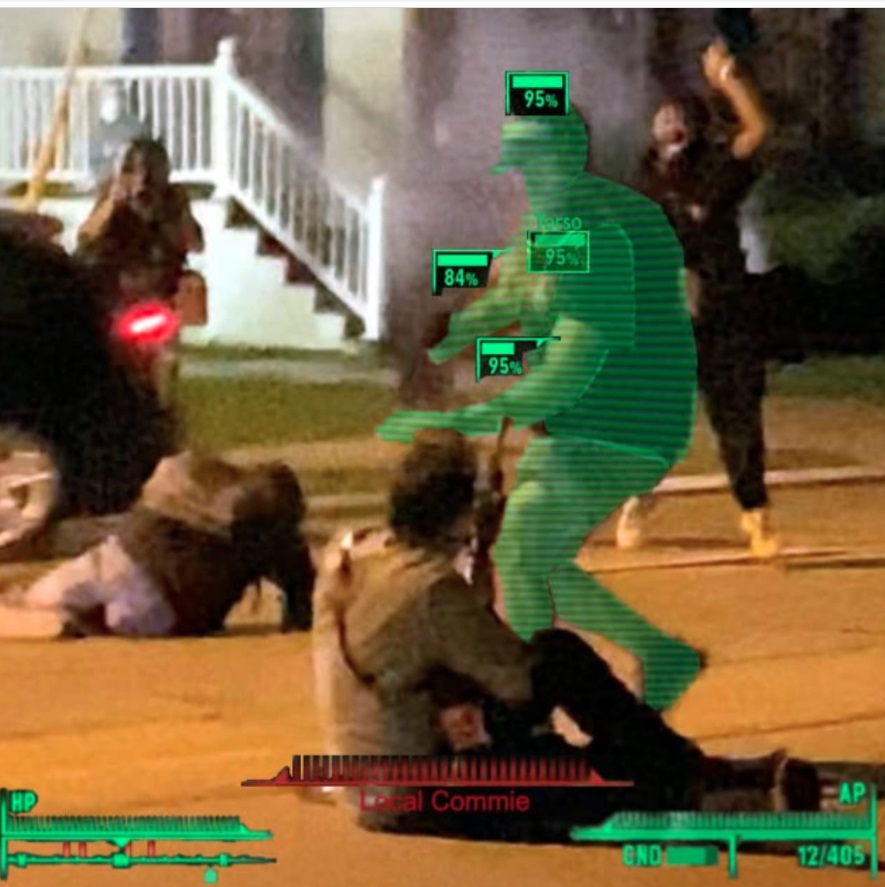 PHOTO Video Game Infrared Shows One Of The Men Kyle Rittenhouse Shot Was In The Green With A Survival Rate Of 95% When Kyle Pulled The Gun On Him