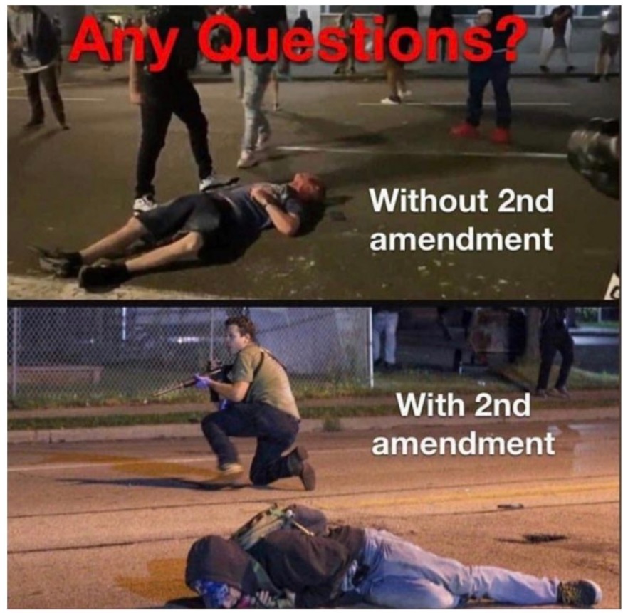 PHOTO With 2nd Amendment Vs Without 2nd Amendment Any Questions Kyle Rittenhouse Meme