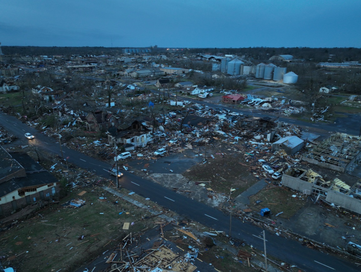PHOTO Aerial View Of Damage In Mayfield Kentucky Saturday Morning In Day Light