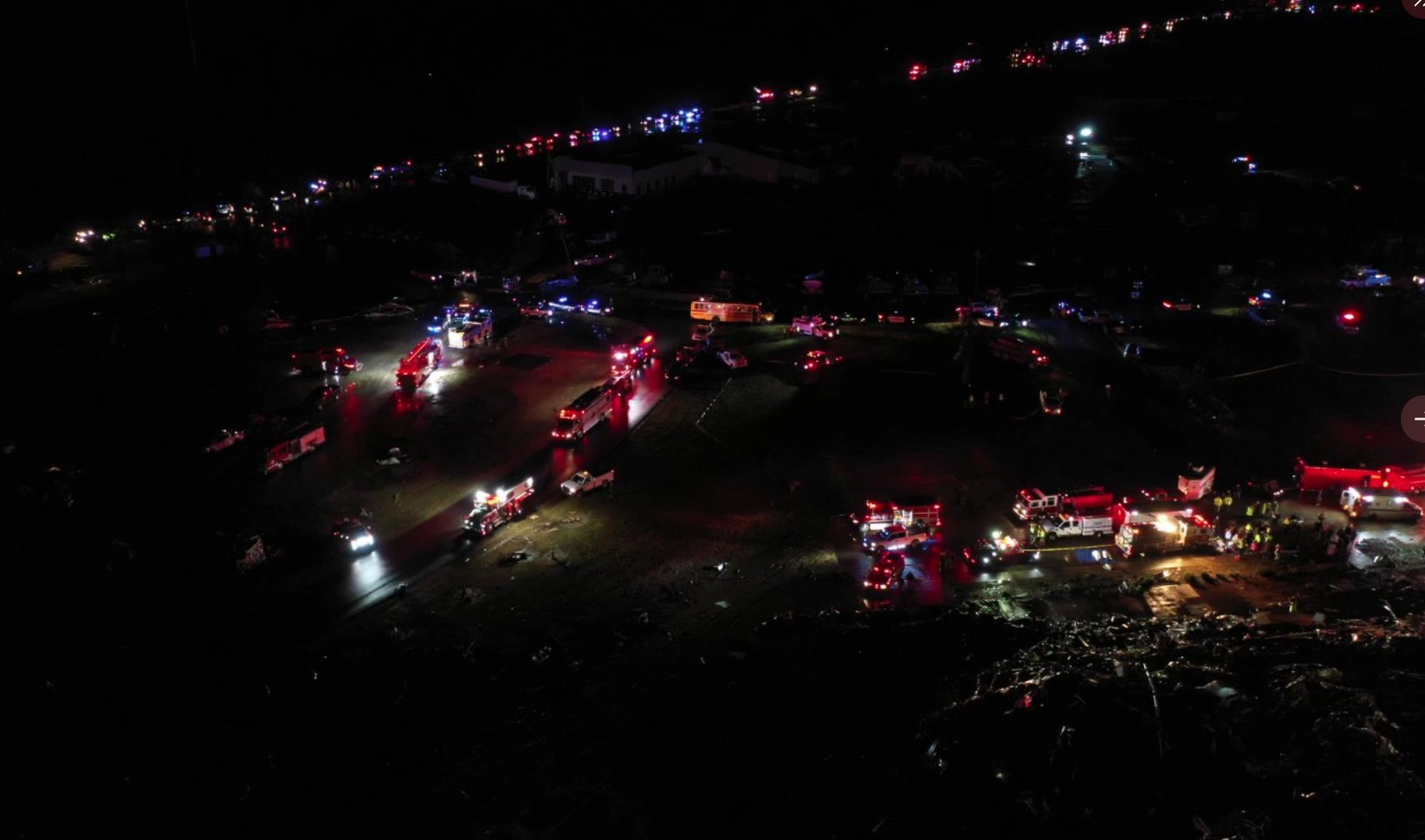 PHOTO Aerial View Of Mayfield Kentucky Tornado That Has Already Killed At Least 50 People