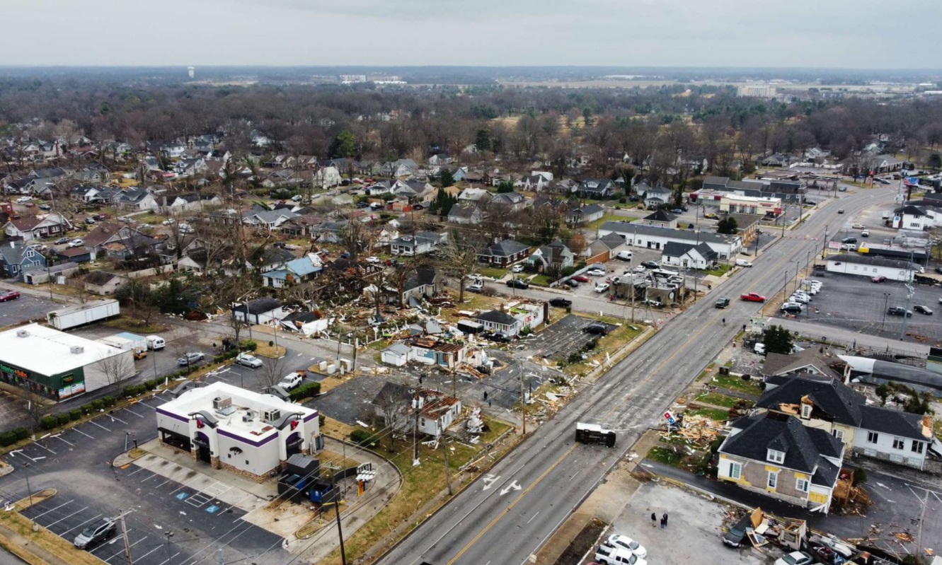 PHOTO Aerial View Of The Damage In Bowling Green KY