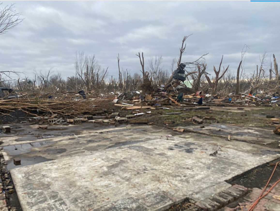 PHOTO All That's Left Of Home On Cardinal Road Right Off US-45 Is Just The Concrete Foundation