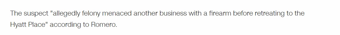 PHOTO Denver Shooting Suspect Menaced Business With Firearm And Then Hid In Hyatt Place