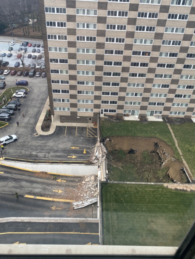 PHOTO Dude's Aparment Garage Just Collapses In Cleveland Ohio