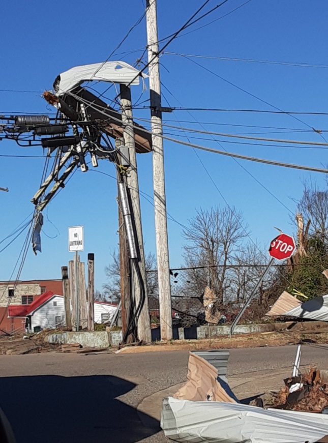 PHOTO Literally The Only Power Line Still Standing In Mayfield Kentucky