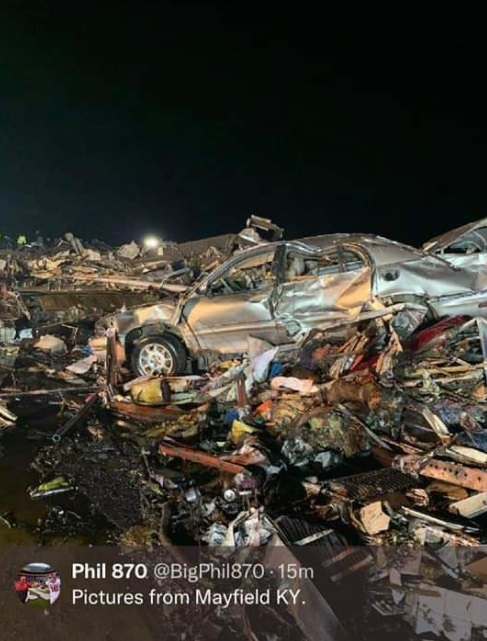 PHOTO Mayfield Kentucky Looks Like Giant Junkyard From Tornado Hit