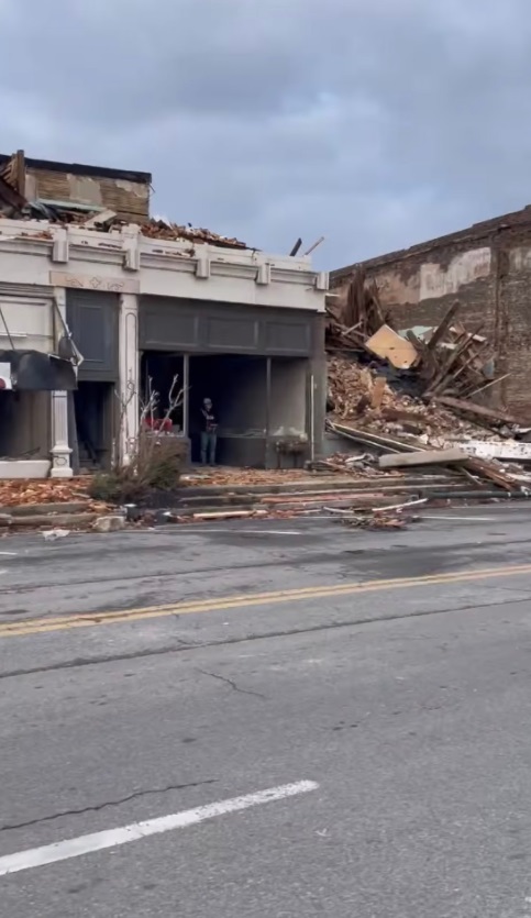 PHOTO Of Storefront That Been There Since Post WW1 Destroyed By Mayfield Kentucky Tornado