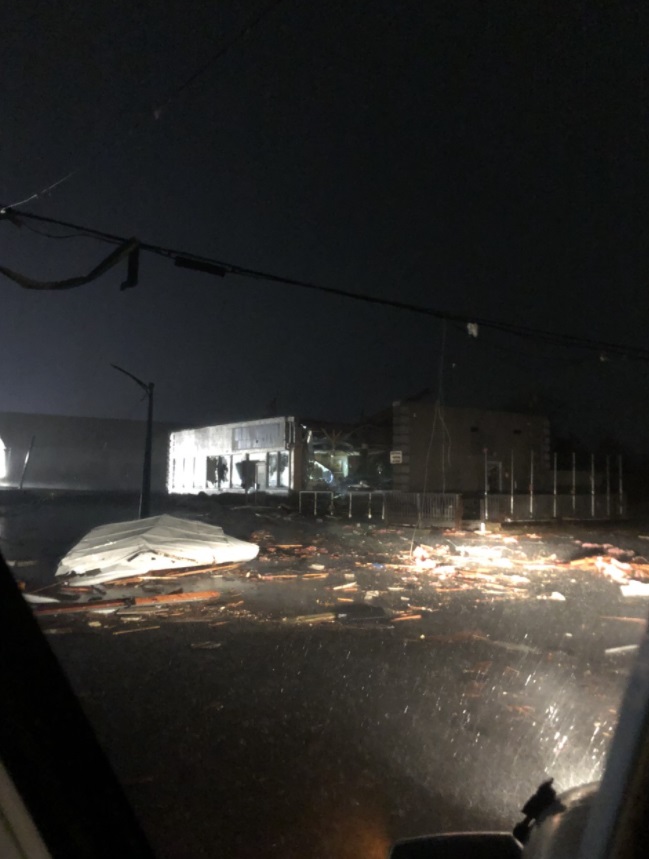 PHOTO Of Tornado Damage At Bypass of US 31 In Bowling Green Kentucky