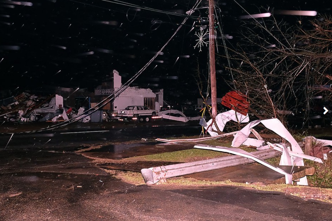 PHOTO Of Tornado Damage On West James Street And North Eighth Street In Mayfield Kentucky