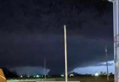 PHOTO Of Tornado Touching Down In Mayfield Kentucky From Porch Of House That Is Still Standing This Morning