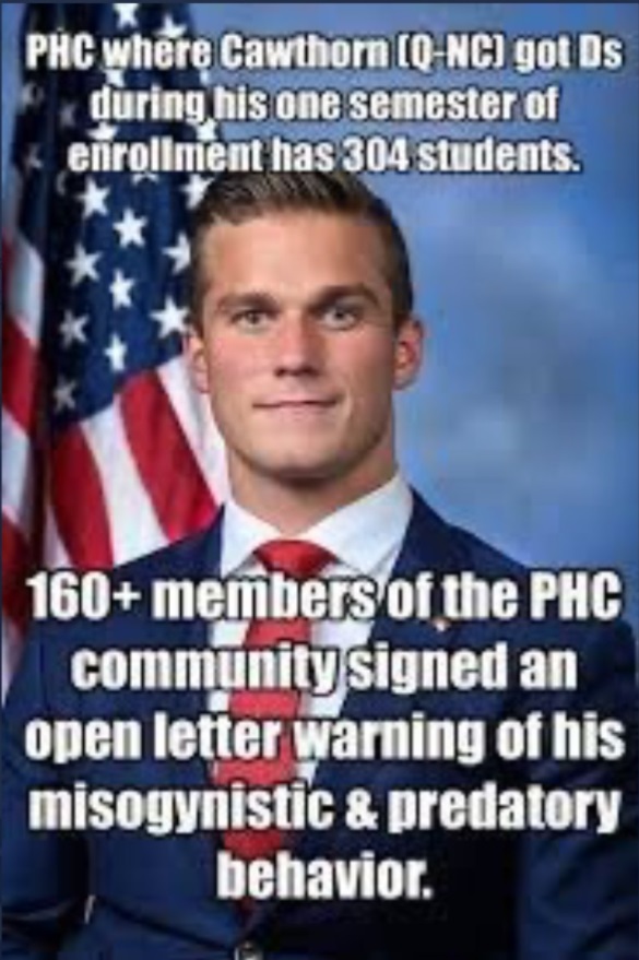 PHOTO PHC Signed Open Letter Warning Of Madison Cawthorn's Behavior Meme