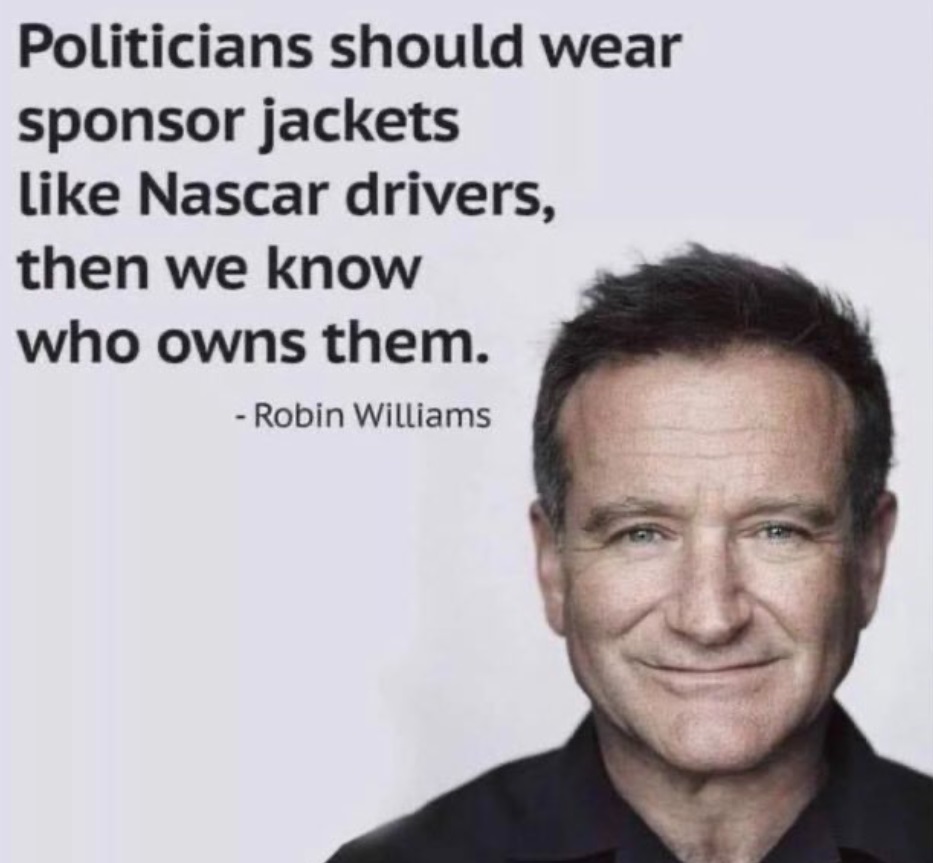 PHOTO Politicians Should Wear Sponsor Jackets like Nascar Drivers Then We Know Who Owns Them Meme