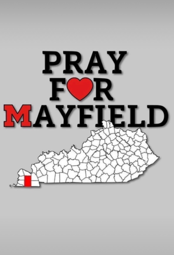 PHOTO Pray For Mayfield Kentucky State Outline Wallpaper
