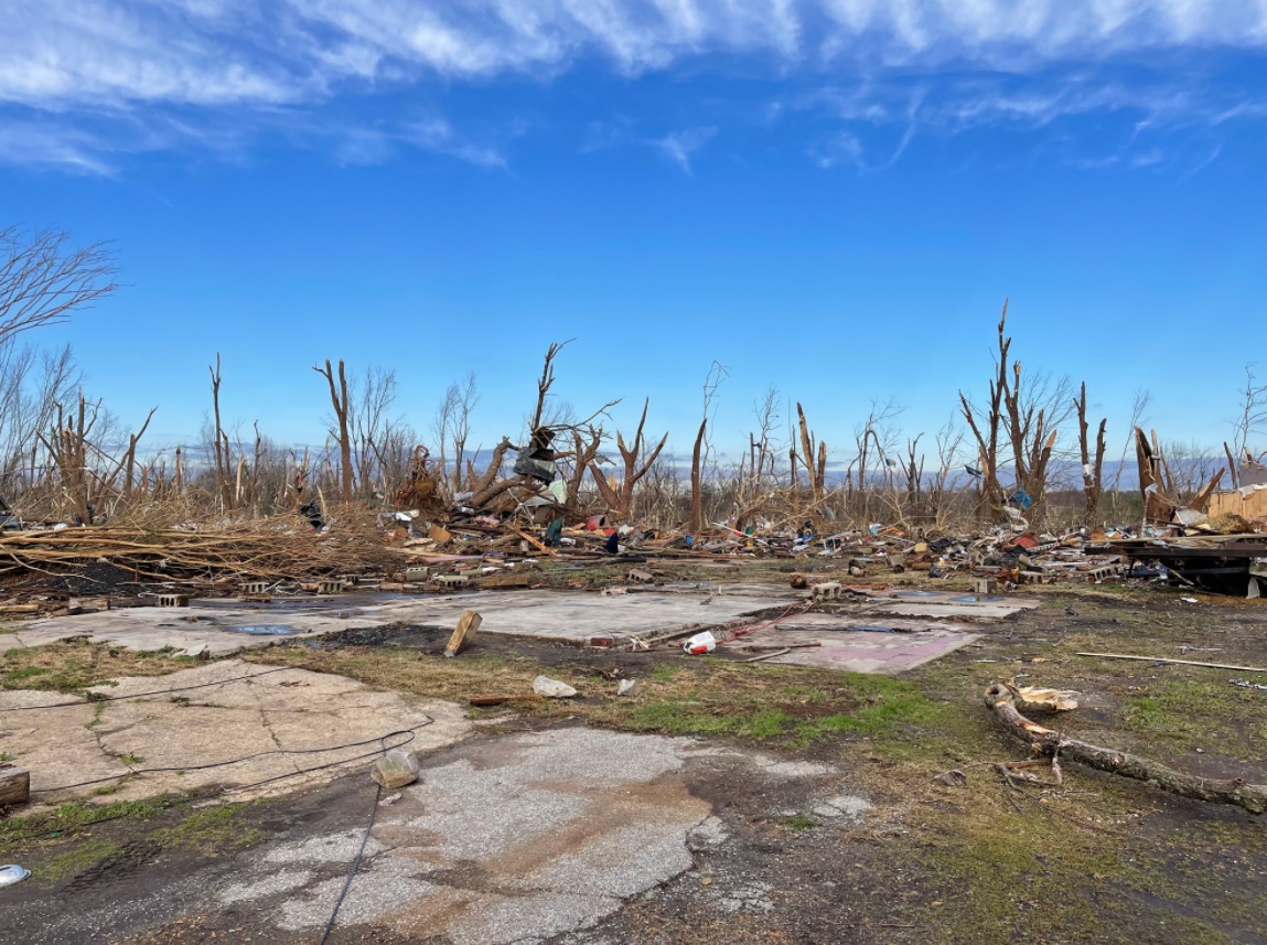 PHOTO Proof Homes On Entire Southwest Side Of Mayfield Kentucky Are Down To Just The Slabs