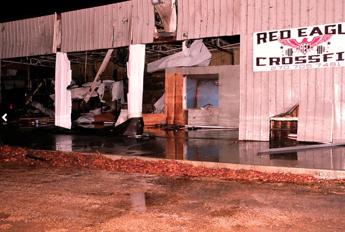 PHOTO Red Eagle Crossfit Building In Mayfield Kentucky Badly Damaged
