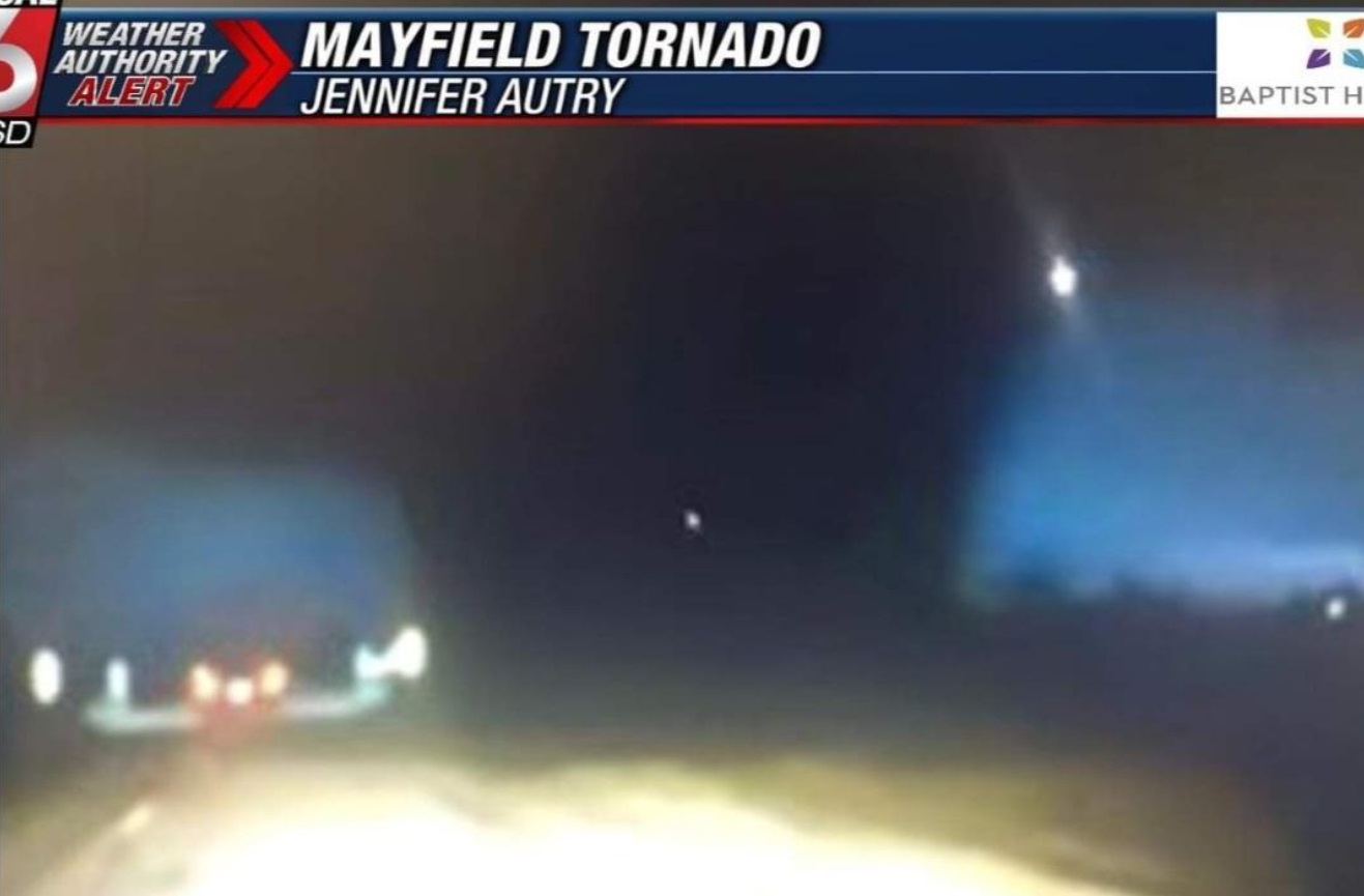 PHOTO View Of Mayfield Kentucky Tornado From Inside Arkansas State Lines