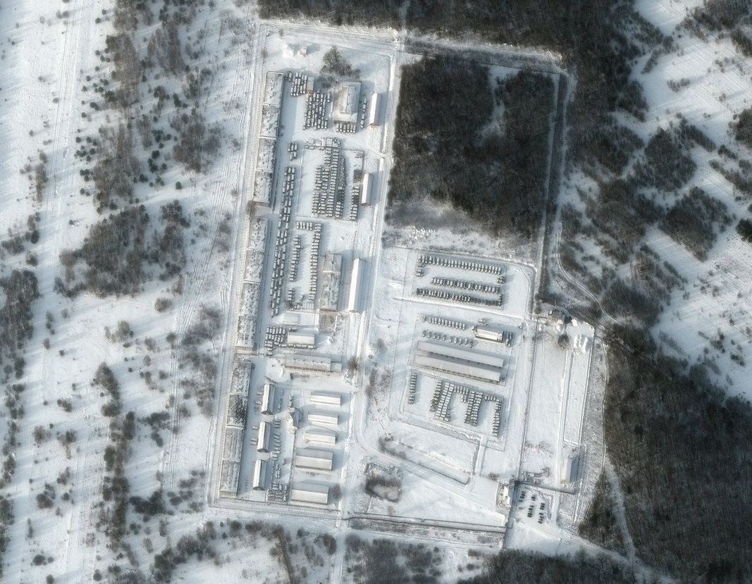 PHOTO Aerial View Of Russia's Military Buildup In Ukraine