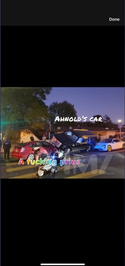 PHOTO Arnold Schwarzenegger's Car And A F*cking Prius Meme