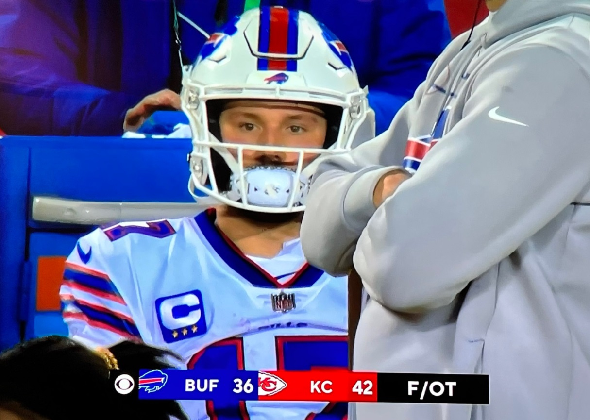 PHOTO Josh Allen Struggle Face After Losing To Patrick Mahomes In OT