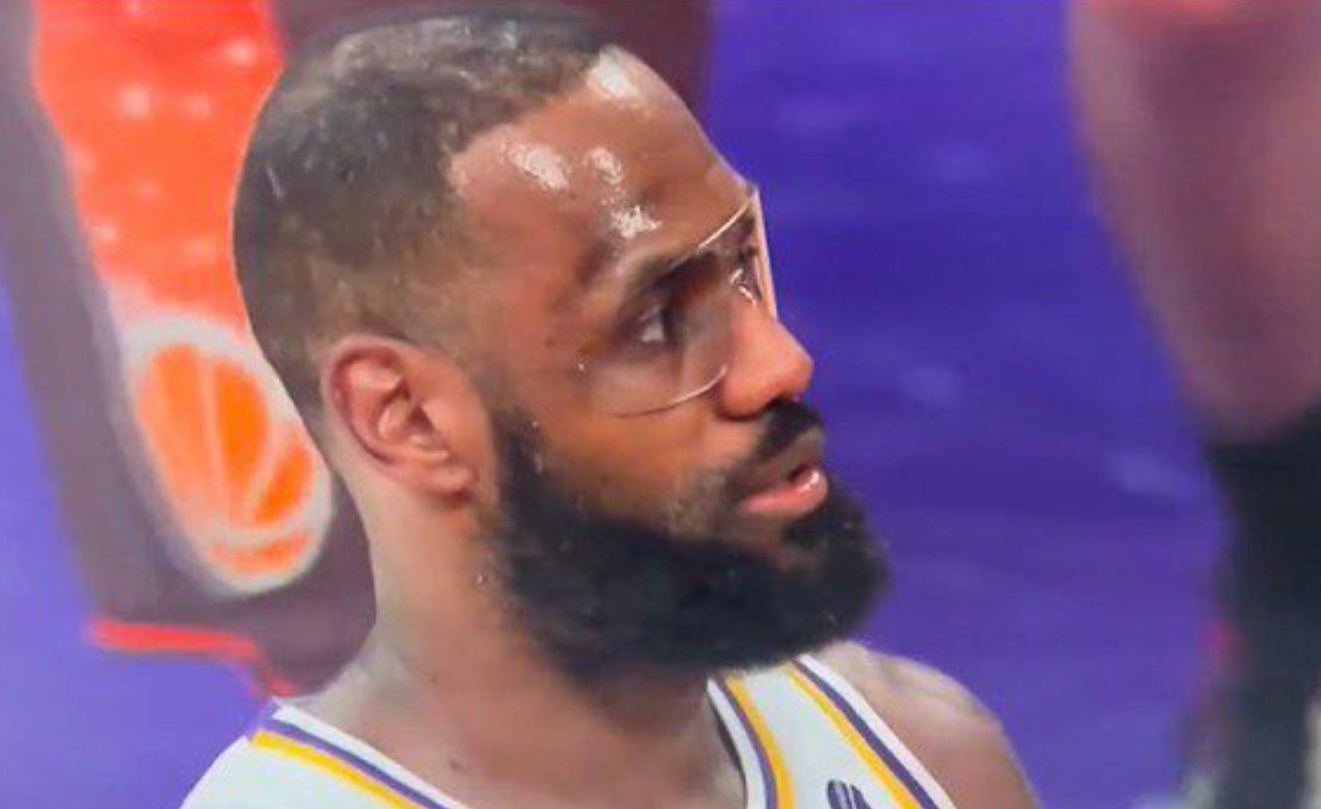 PHOTO Lebron James Wearing Safety Glasses To Shield His Eyes From All The Russell Westbrook Bricks