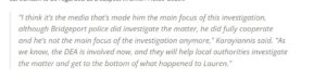 PHOTO Matthew Lafountain's Lawyer Says Matthew Was Investigated For Being Involved In Death Of Lauren Smith-Fields And He's No Longer The Main Focus Of The Investigation