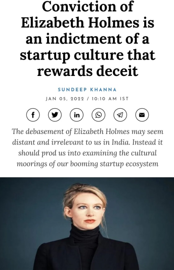 PHOTO Media Outlets Says Elizabeth Holmes Is A Perfect Example Of The Deceptive Startup Culture In Silicon Valley