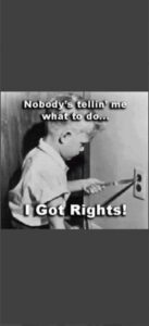 PHOTO Nobody's Tellin' Me What To Do I Got Rights Meme