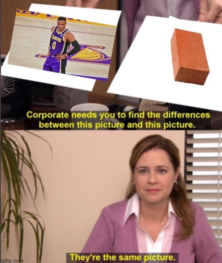 PHOTO Russell Westbrook And A Brick They're The Same Picture Meme