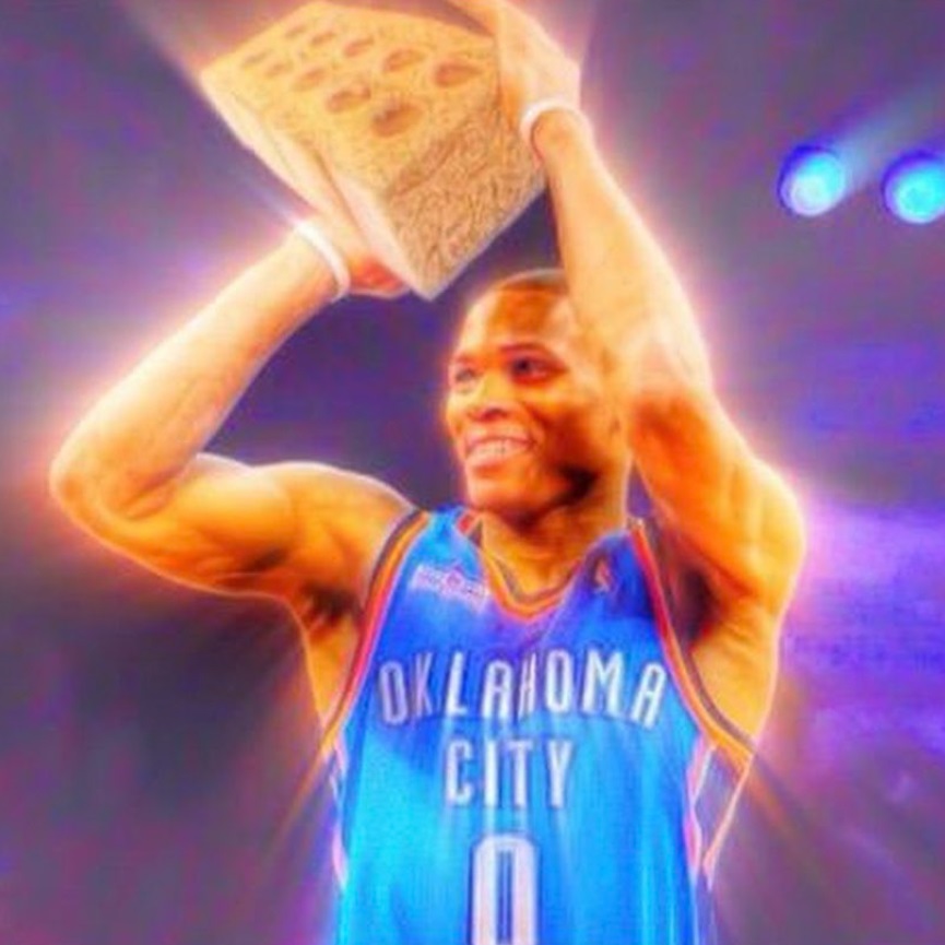 PHOTO Russell Westbrook Shooting An Actual Brick Instead Of A Basketball Meme
