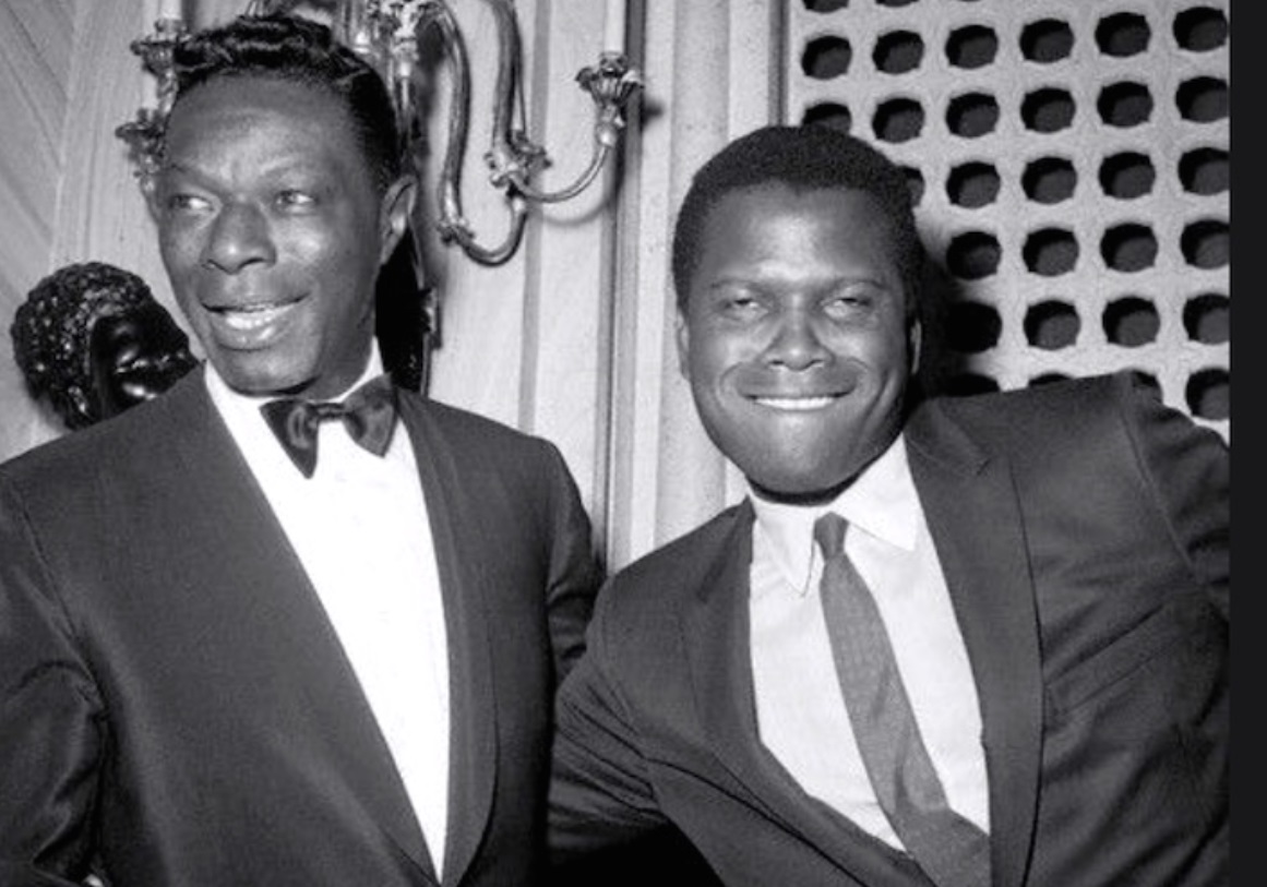 PHOTO Sidney Poitier With Nat “King” Cole In Santa Monica