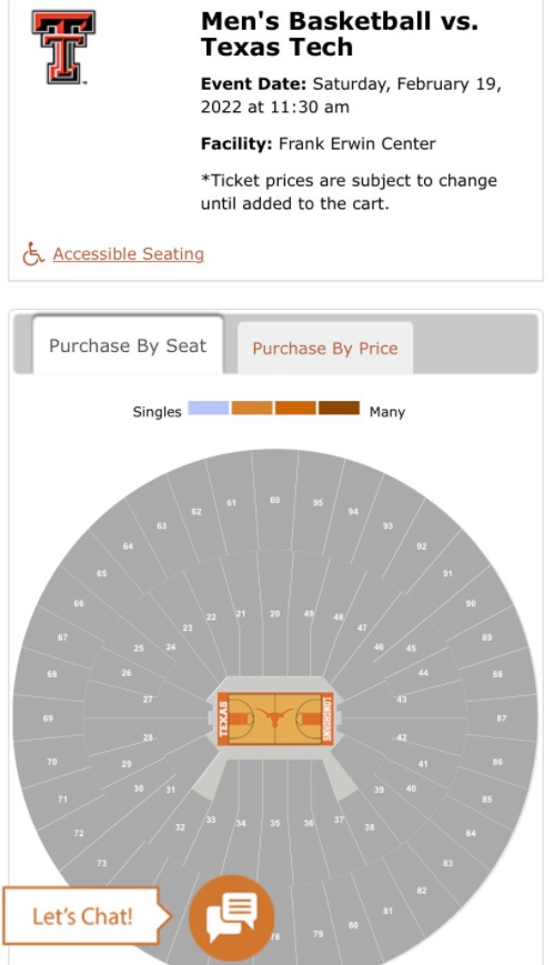 PHOTO Texas Tech Fans Sold Out Frank Erwin Center On February 19 By Buying All The Tickets For Game Against Longhorns