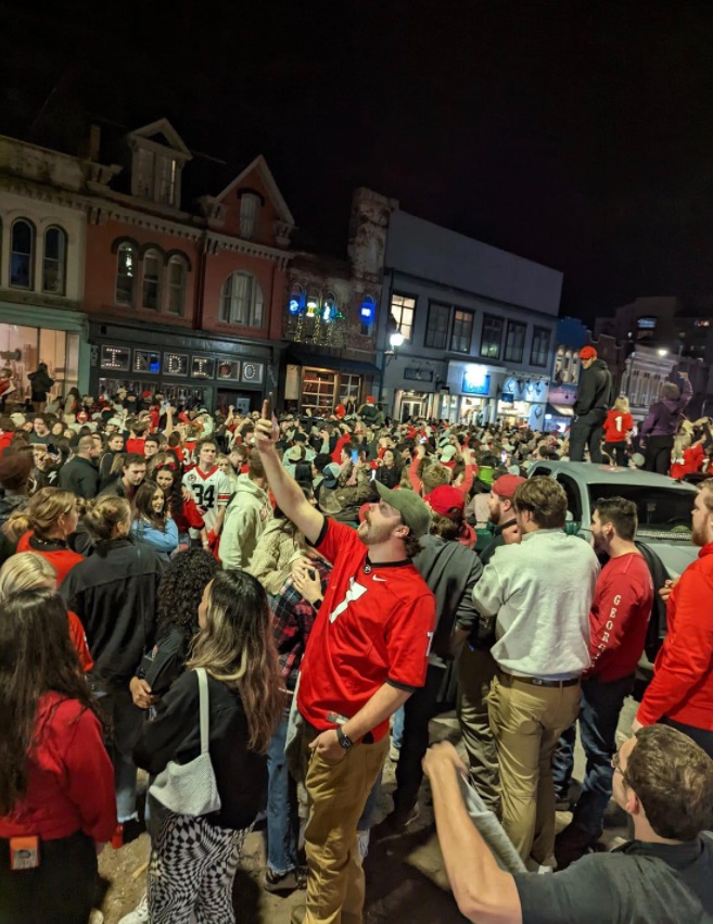 PHOTO There Was Nowhere To Move On Clayton Street In Athens Georgia After UGA Won National Title Game