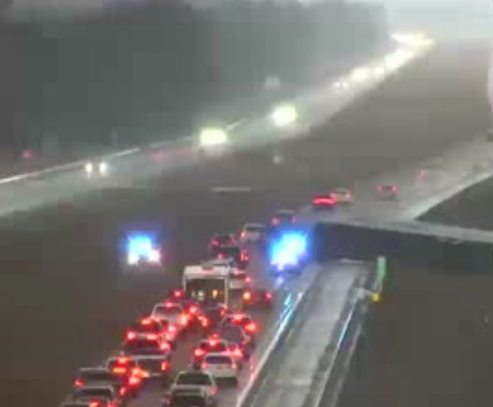 PHOTO Tornado Blew Over Semi-Truck On It's Side On I-75 In Naples Florida