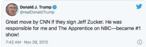 PHOTO Donald Trump Endorsed Jeff Zucker Over And Over During His Time As President